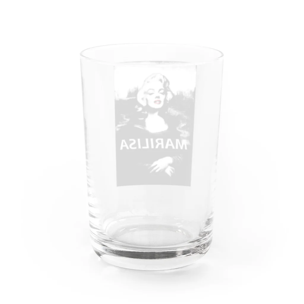 アインシュタインキャットのマリリザ Water Glass :back