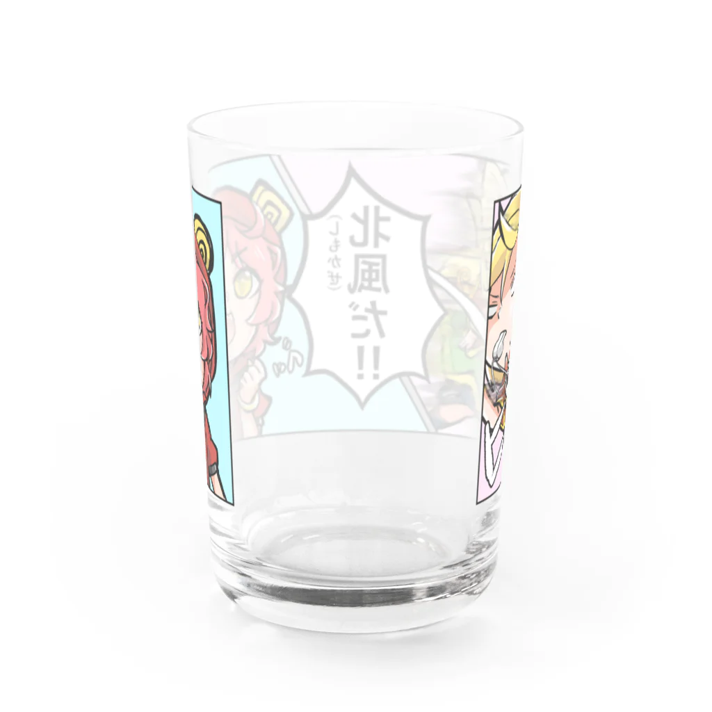 凧っこ１３人衆の北風だ！！ Water Glass :back