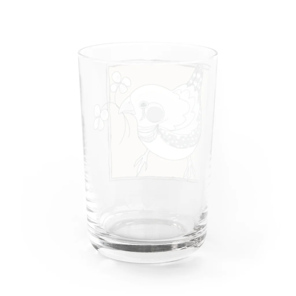 月見里のしあわせキンカチョウ Water Glass :back