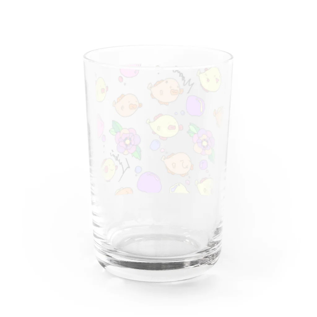 世界のモネのぷくぷくフグくん Water Glass :back