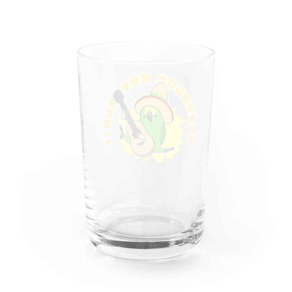 えるポピ・ハッピー・グッズショップの陽キャのキビタイボウシインコ Water Glass :back