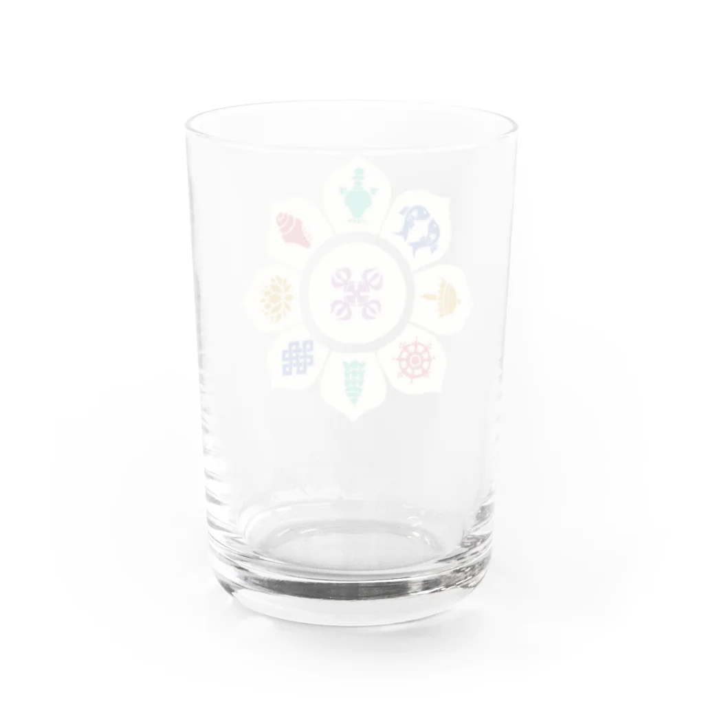 IZANAMI by Akane Yabushitaのチベットの八吉祥（背景透過） Water Glass :back