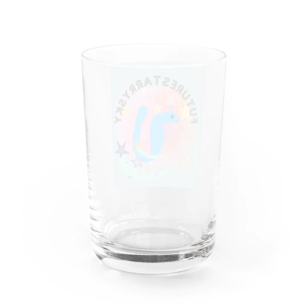 Future Starry Skyの青いドラゴン🐉 Water Glass :back