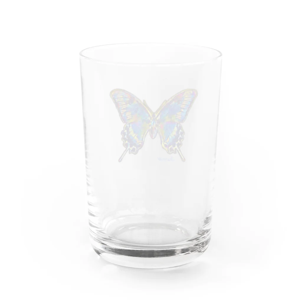 ジュノの秘密のアトリエのカラスアゲハ／Juno Water Glass :back