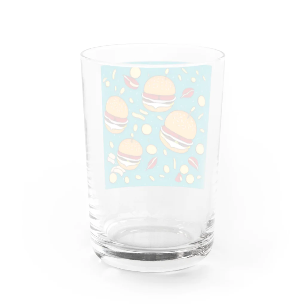 TokyoFridayNightの空飛ぶハンバーガー Water Glass :back