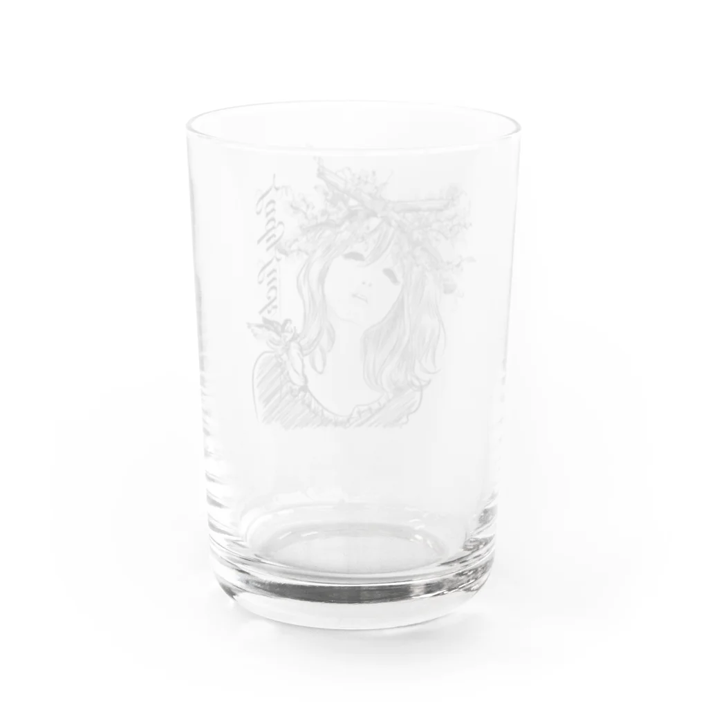 コーヒーロールのLady Luck-1 Water Glass :back