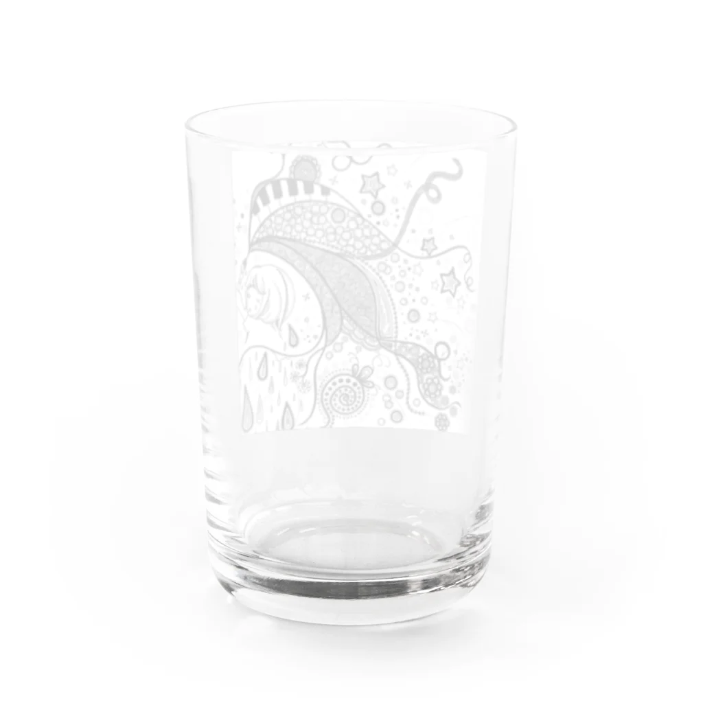 arisa_saryu369の泣きながら今日も戦う Water Glass :back