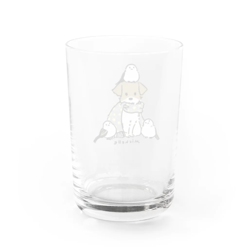 ミシェショップのミシェルとシマエナガ Water Glass :back