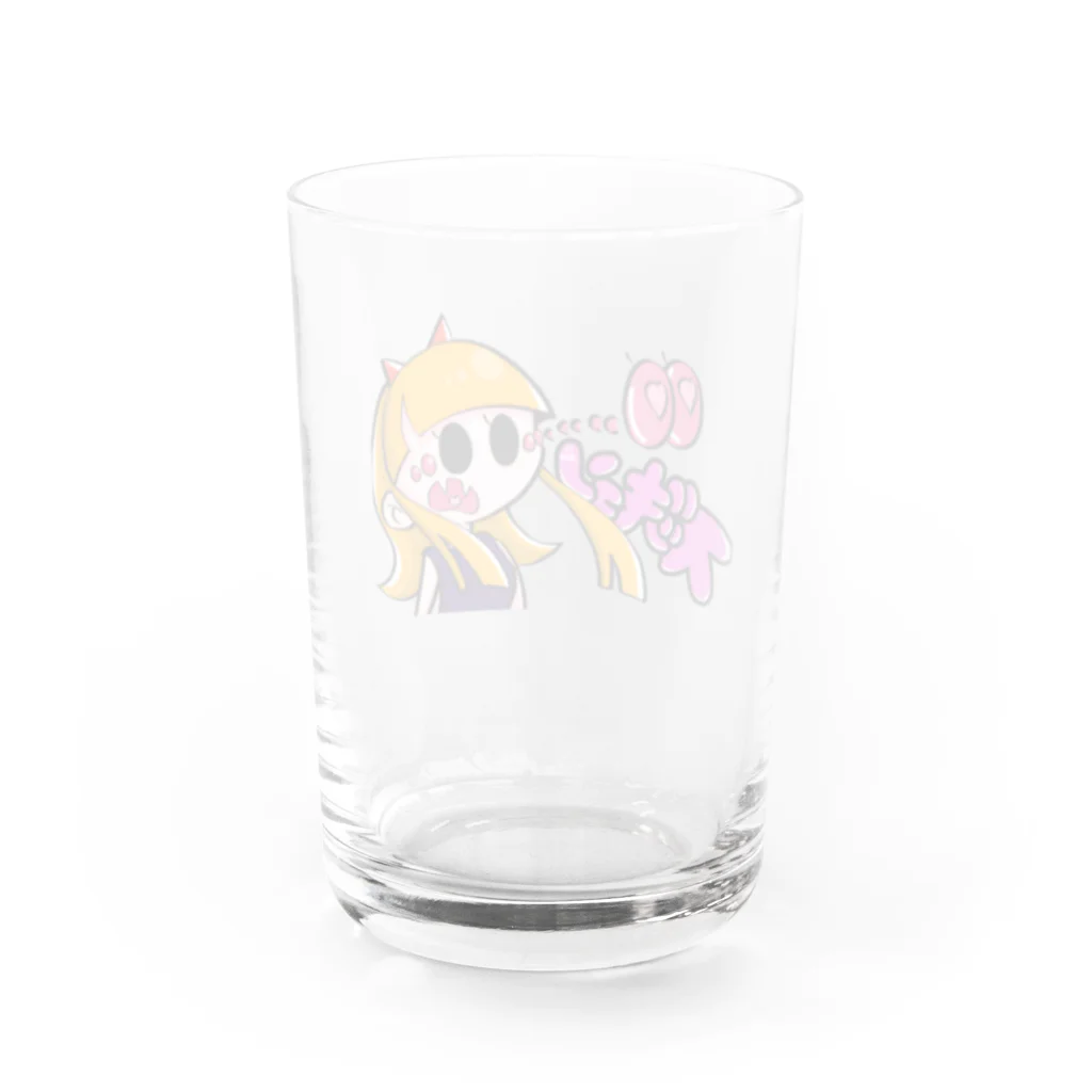 MOG WORK'sのずっきゅんもくりちゃん Water Glass :back