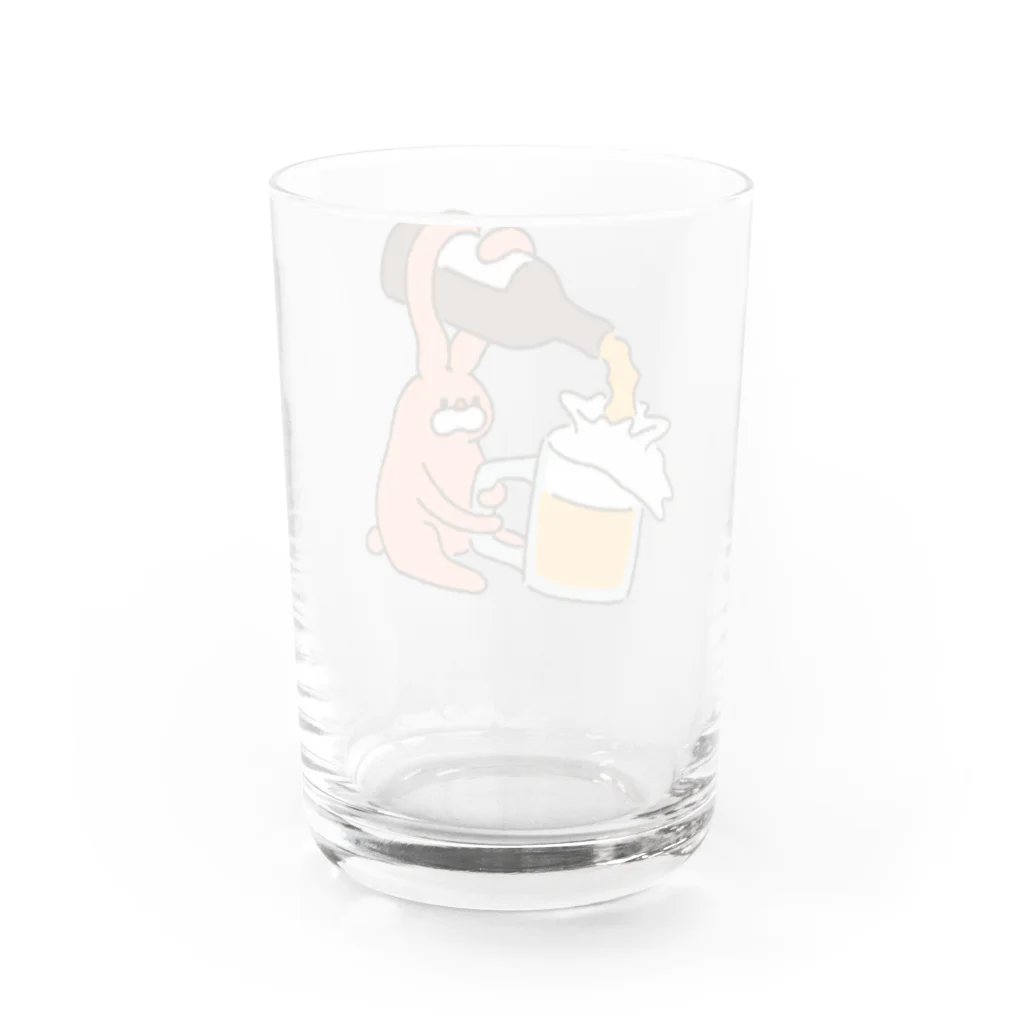 働きたくないの手酌うさぎ Water Glass :back