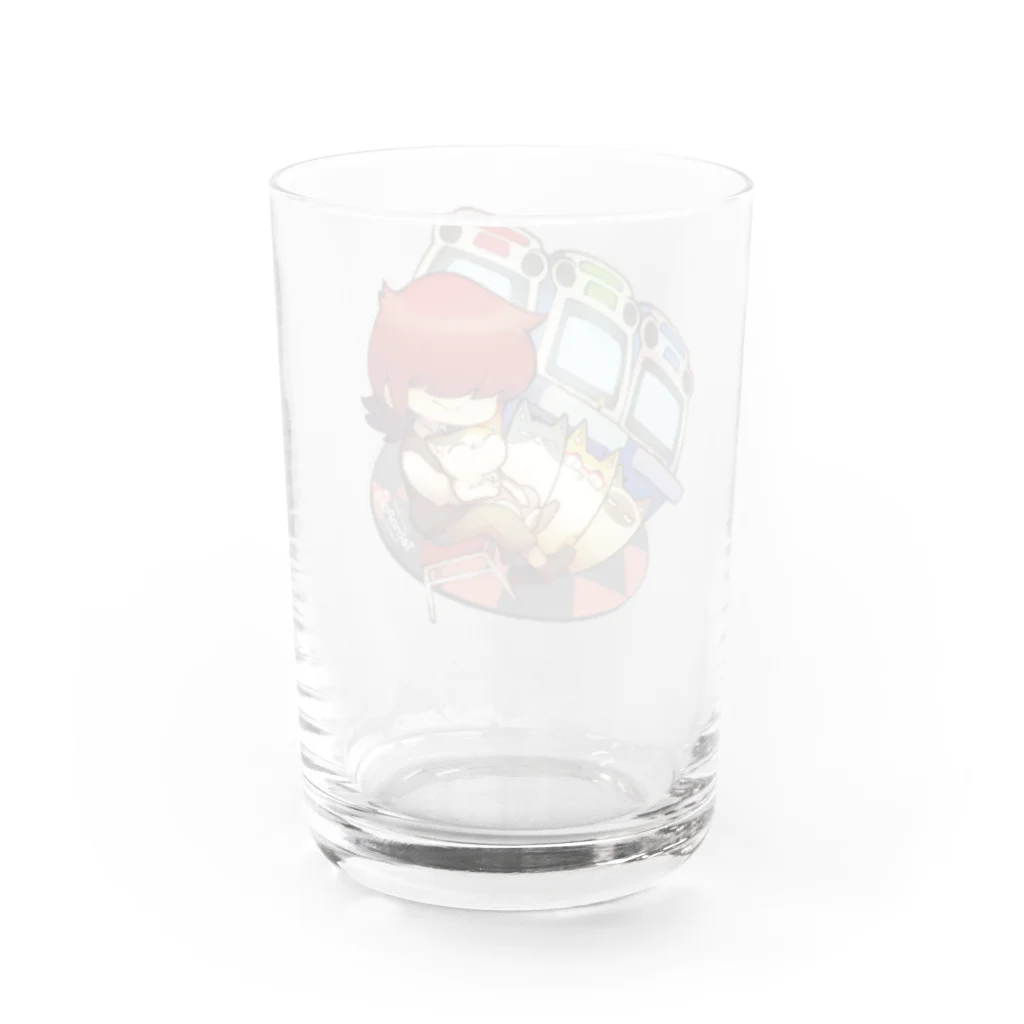 テクノポリスデザインのゲーセン猫（GAMECENTER TECNOPOLIS Ver.） Water Glass :back