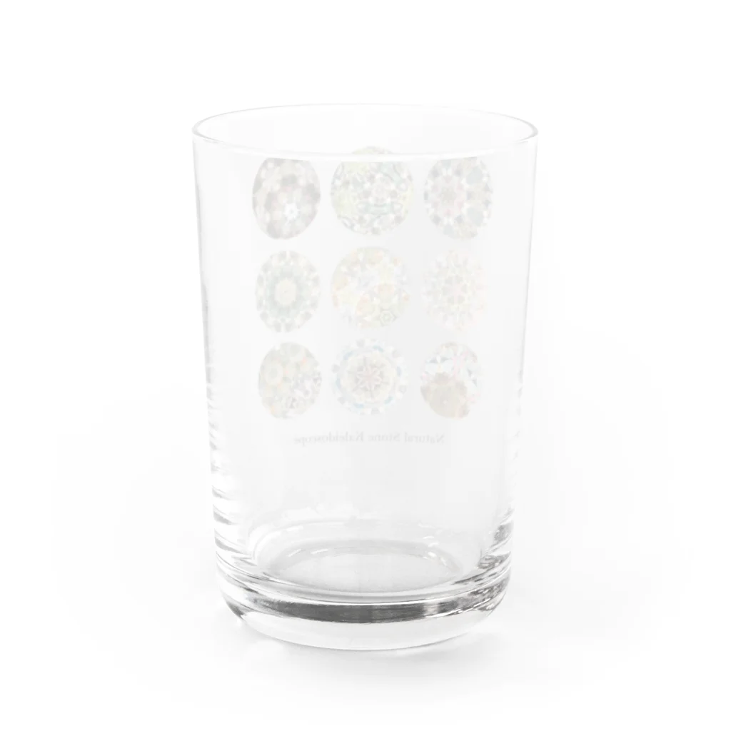 Leafmoon_iの天然石万華鏡ドット柄風 Water Glass :back