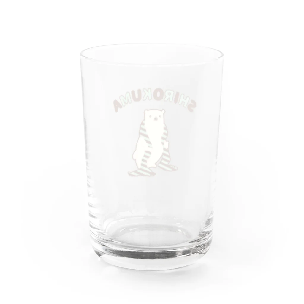 ari designのシロクマにマフラーを（チョコミントカラーVer.） Water Glass :back