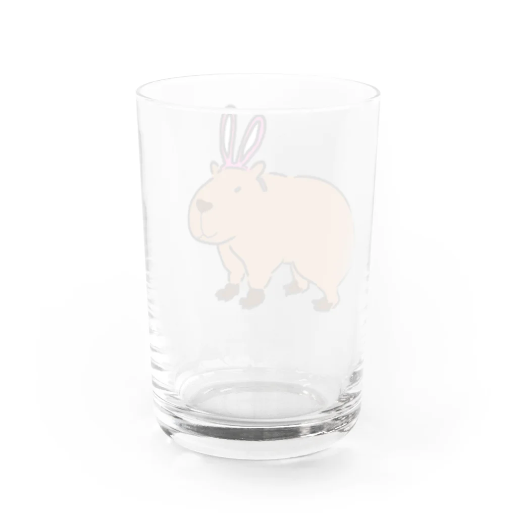 ふがし@カピバラグッツ販売中！のカピバラ、うさぎになる。 Water Glass :back