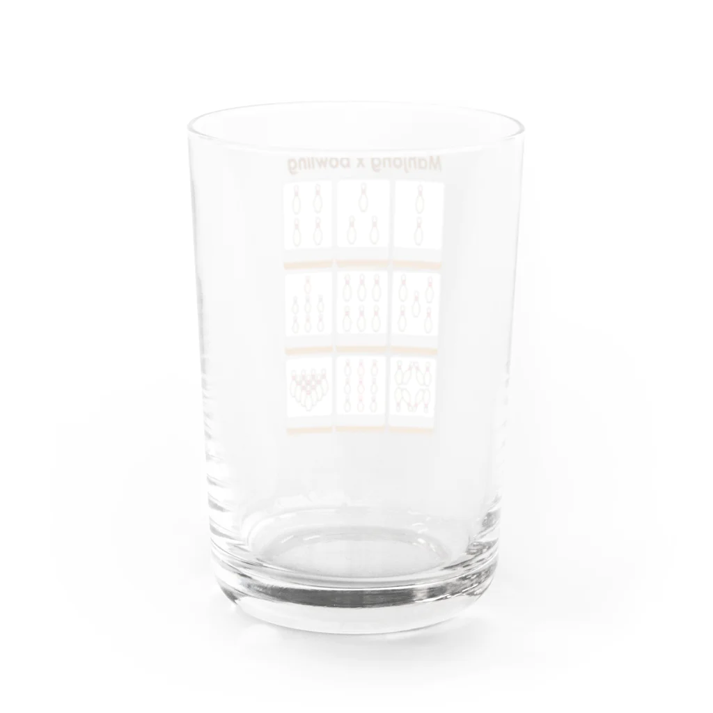 キッズモード某のボウリングピンズ  ( 架空麻雀牌シリーズ) Water Glass :back