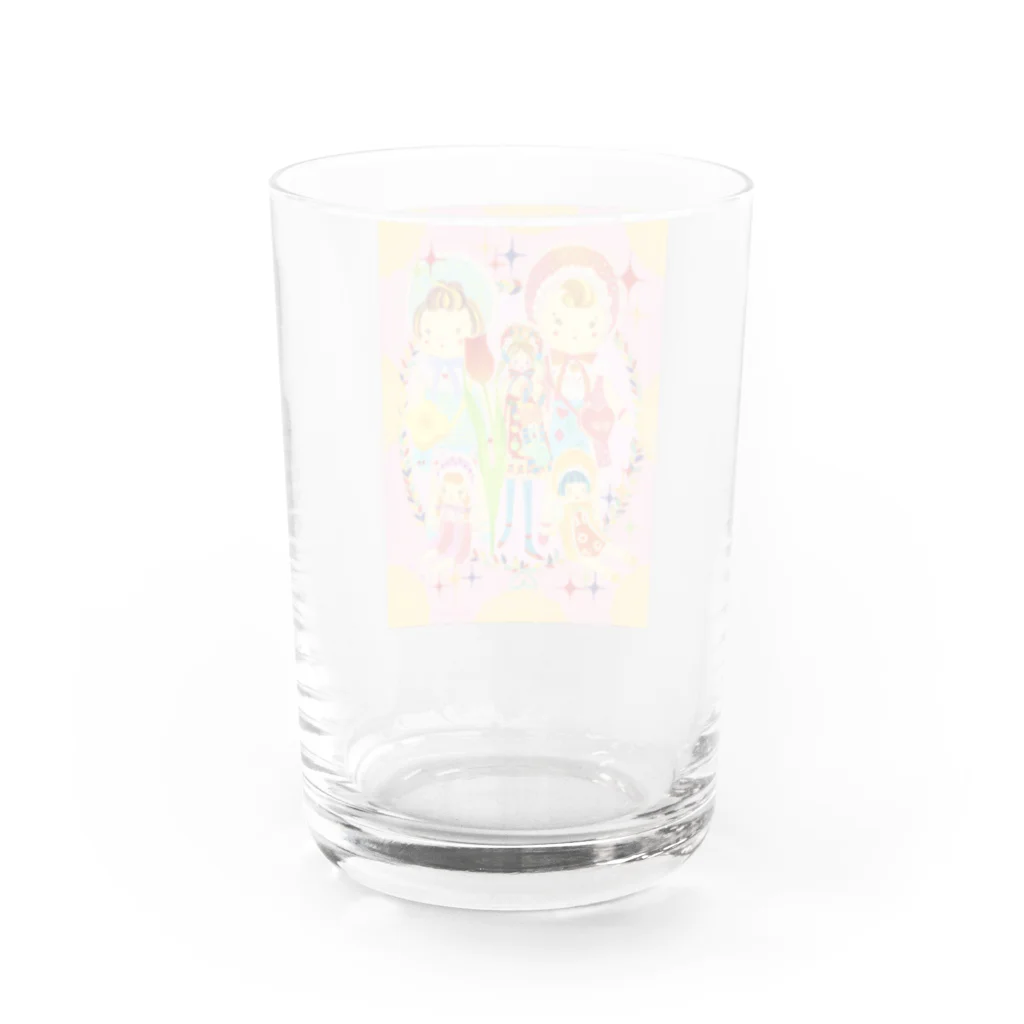 はいからヒストリカルSUZURI店のGO！GO！文化ちゃん Water Glass :back