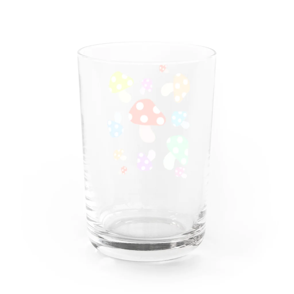 ポイズン抹茶のいろいろキノコ Water Glass :back