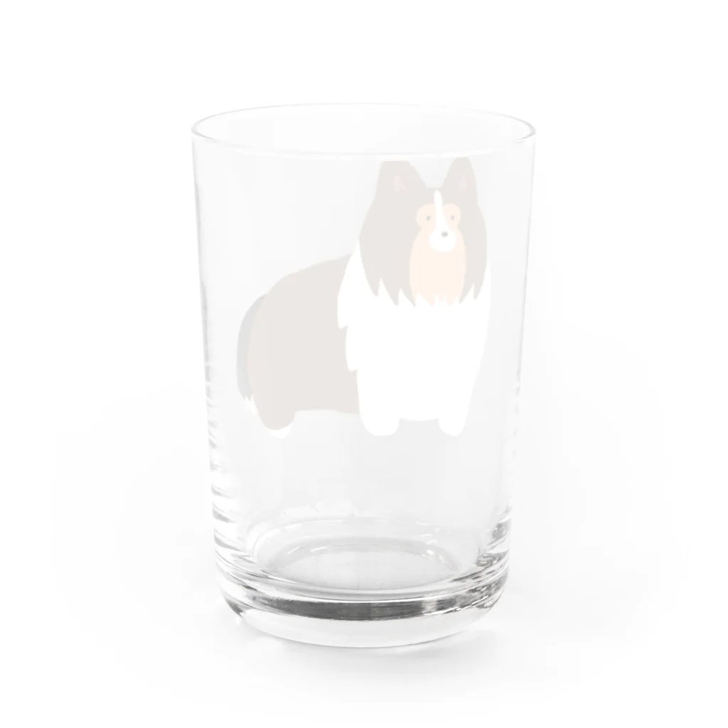 Kotetsu diary(SUZURI店)のゆるゆるシェルティ Water Glass :back