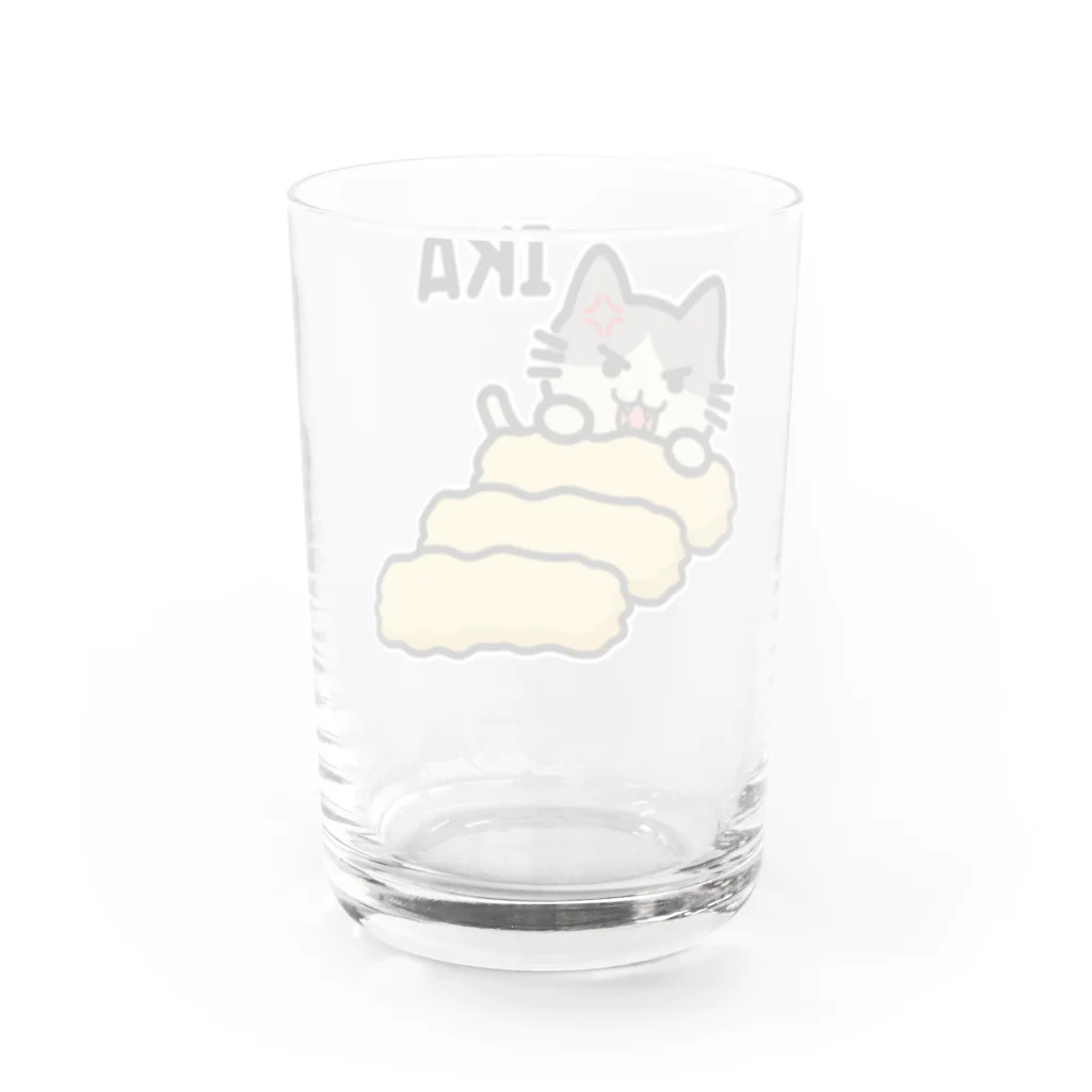 楽猫楽描しげ屋のいか Water Glass :back