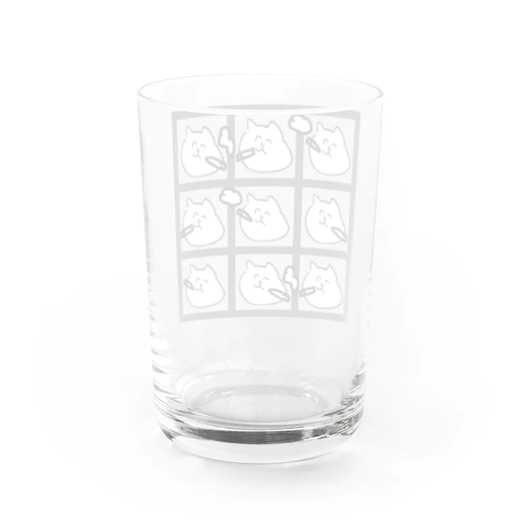 osaraba_chameropiの喫煙くまちゃん愛好会 Water Glass :back