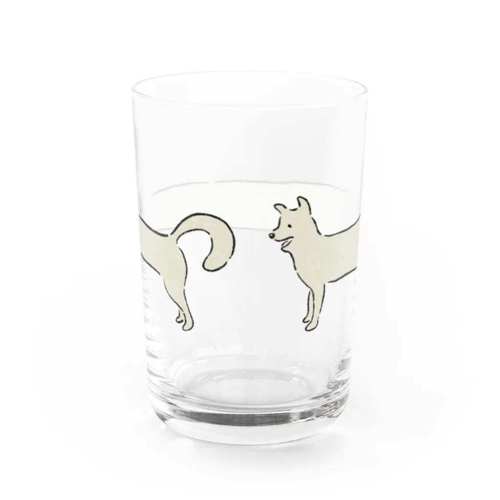 FUTURESHOTのMyシッポを追う犬 Water Glass :back