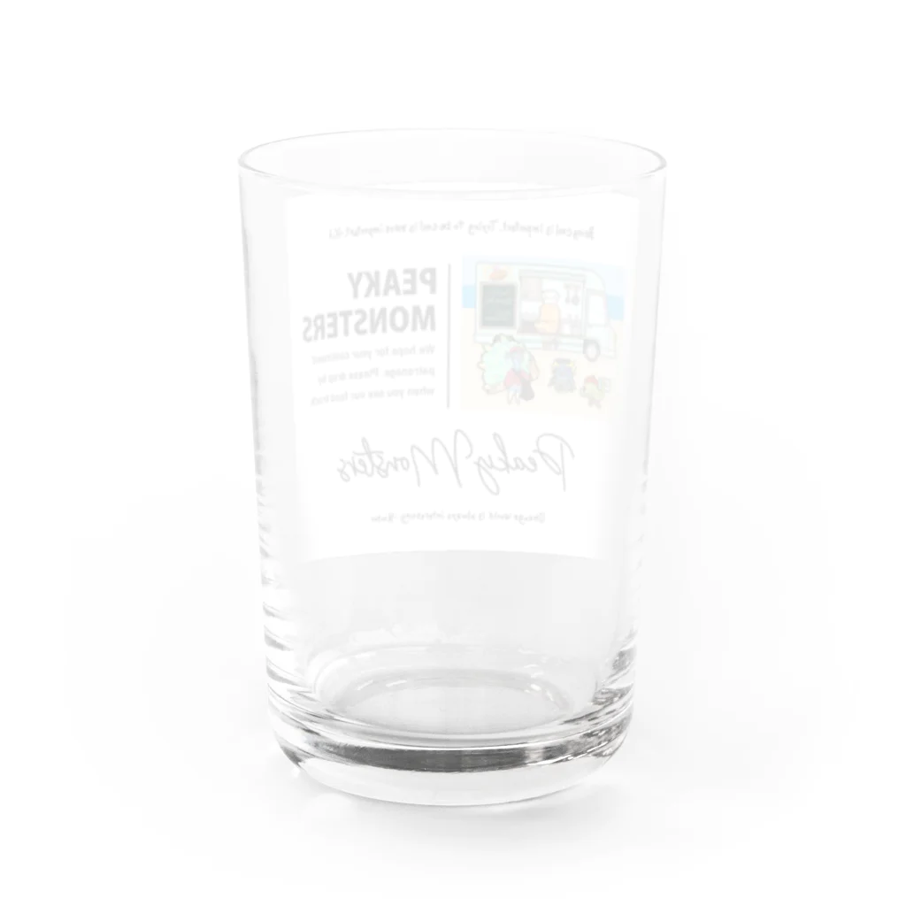 ピーキーモンスターズ【PeakyMonsters】ピキモングッズ公式ショップの青空トーク(グラス)ピキモンキッチンカーシリーズ Water Glass :back