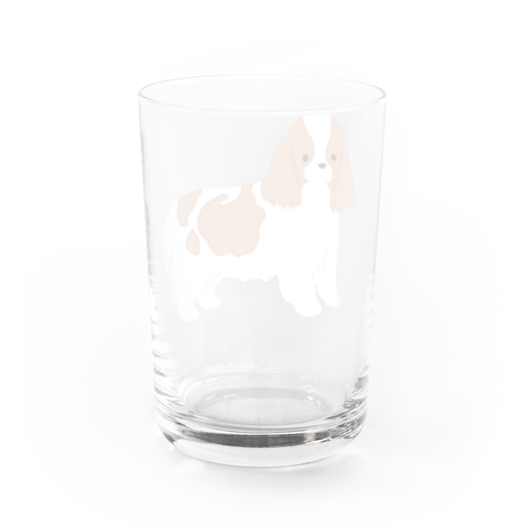 Kotetsu diary(SUZURI店)のゆるゆるキャバリア Water Glass :back