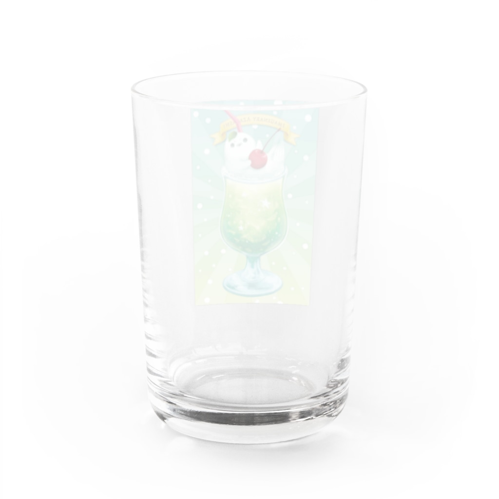 BARE FEET/猫田博人のメロンソーダフロート Water Glass :back