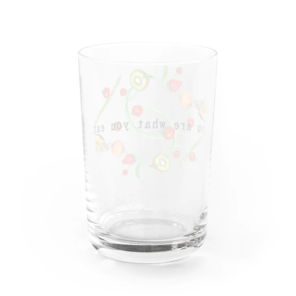 idumi-artのYou are what you eat. Water Glass :back