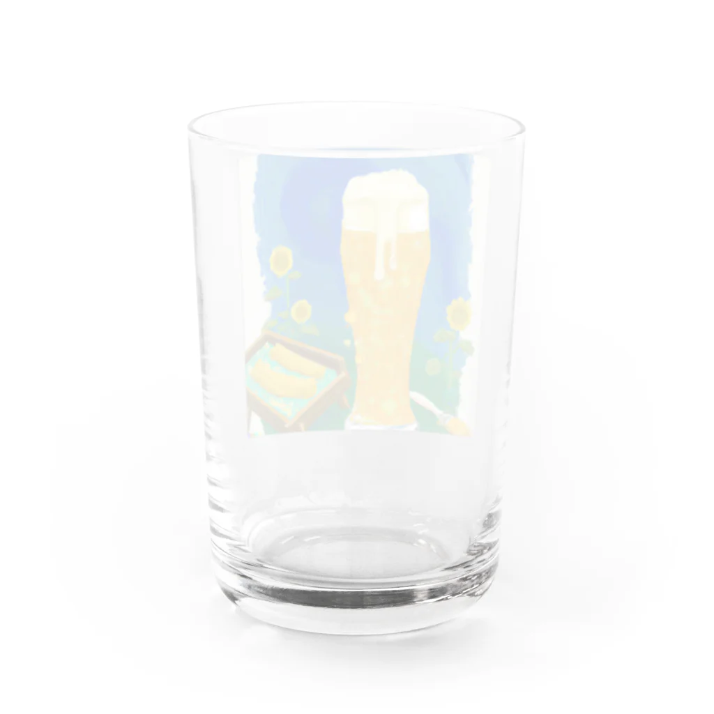 Rex Fitnessのビール（ゴッホ風） Water Glass :back