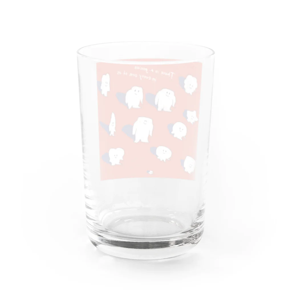 まがおないぬのTHERE IS A GENIUS IN EVERY ONE OF US Water Glass :back