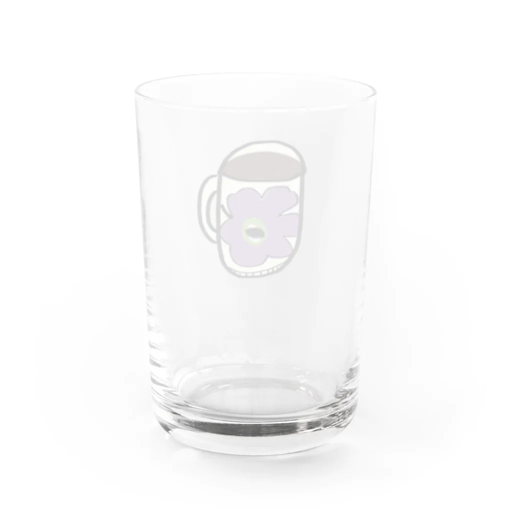 みにゆん　ねこのhappy coffee time Water Glass :back