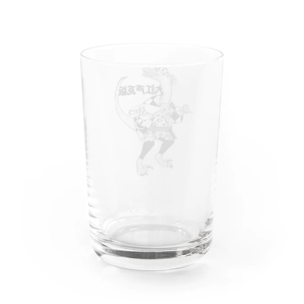 半紙半生のデイノニクス瓦版売り Water Glass :back