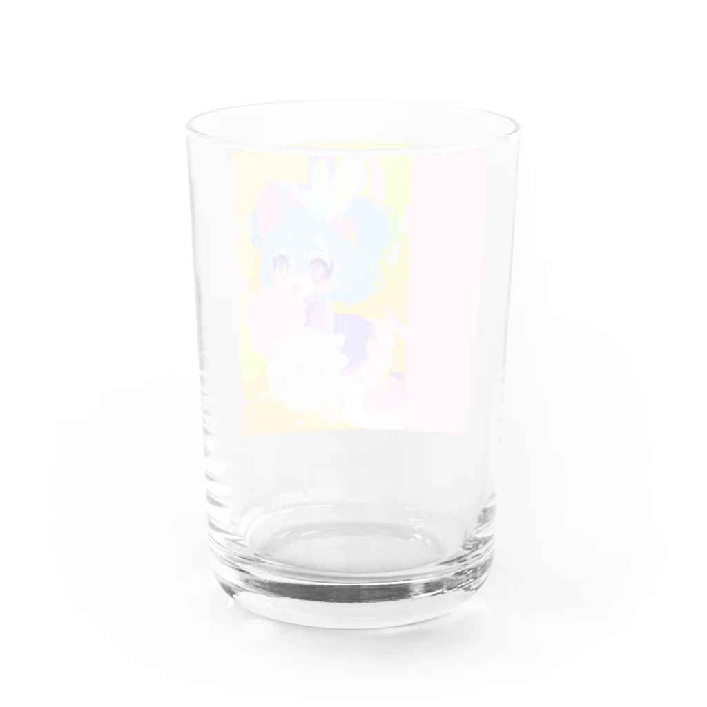 あんどうめめのおみせの応援チアガール Water Glass :back