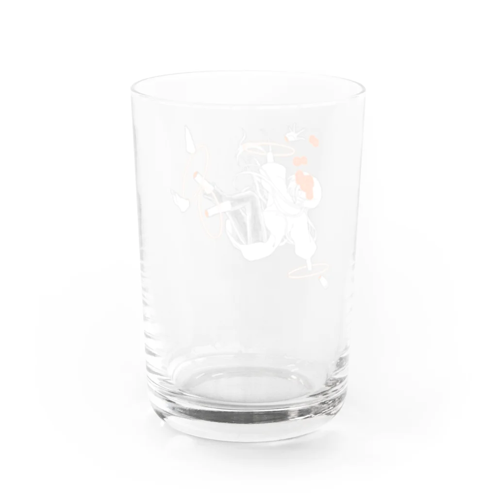 天麩羅御結びのオレンジ_グラス Water Glass :back