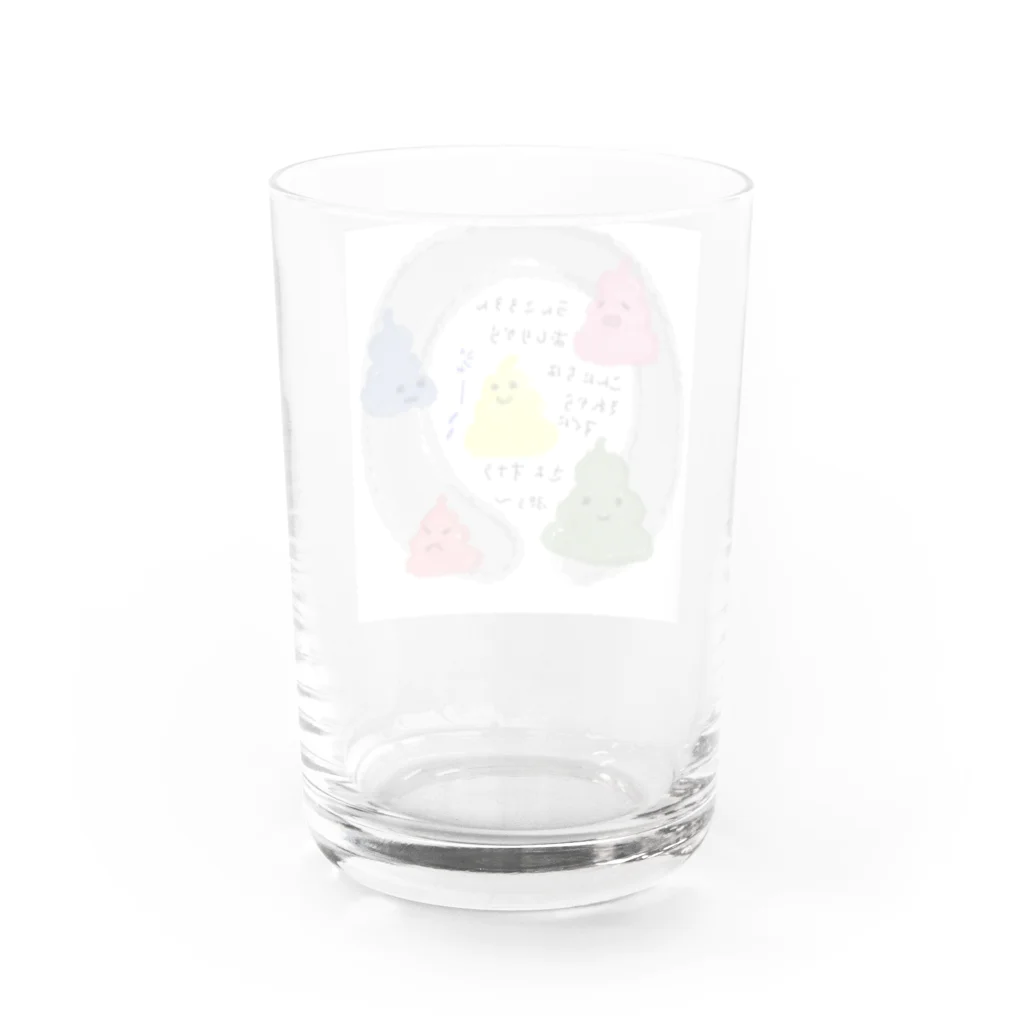 dokodemodoaのうんころろん Water Glass :back