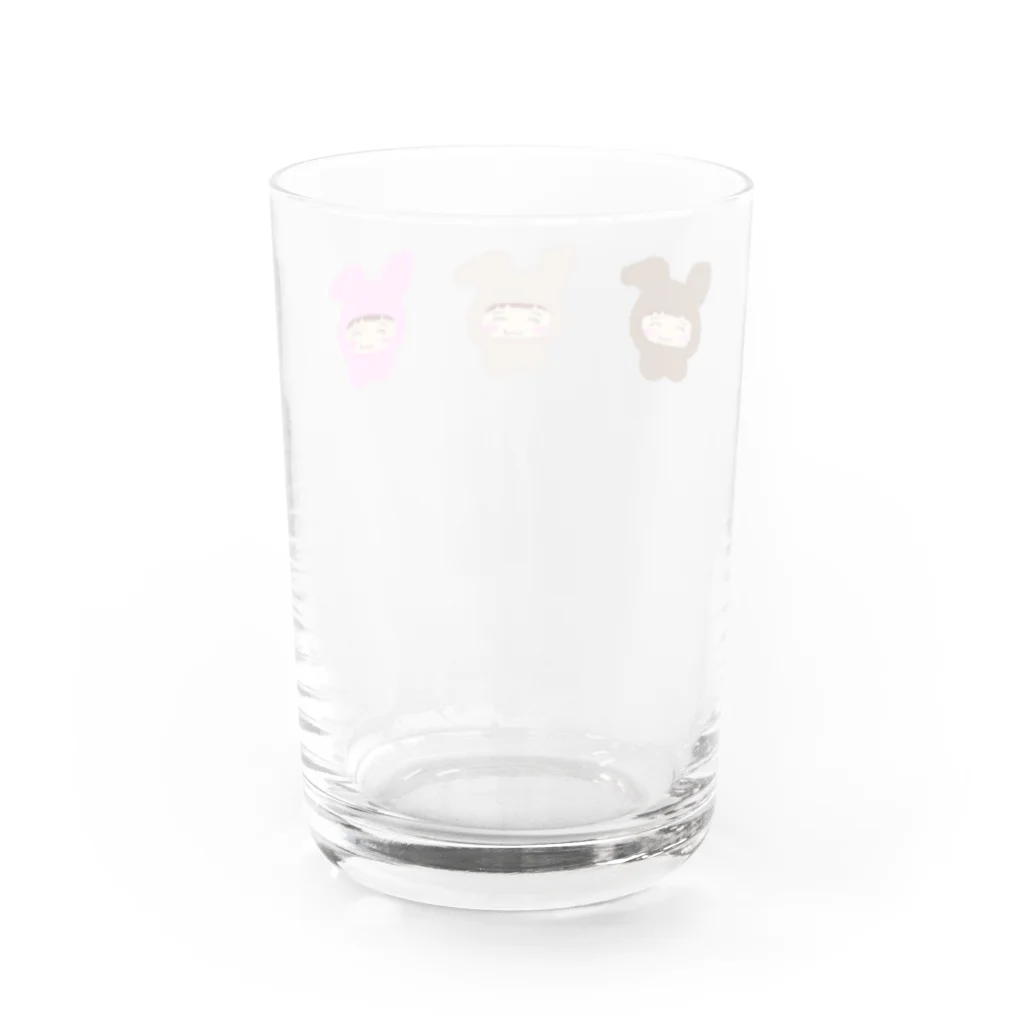 ちびもりのちいちゃん🧒ときどきUSAGI🐰 Water Glass :back