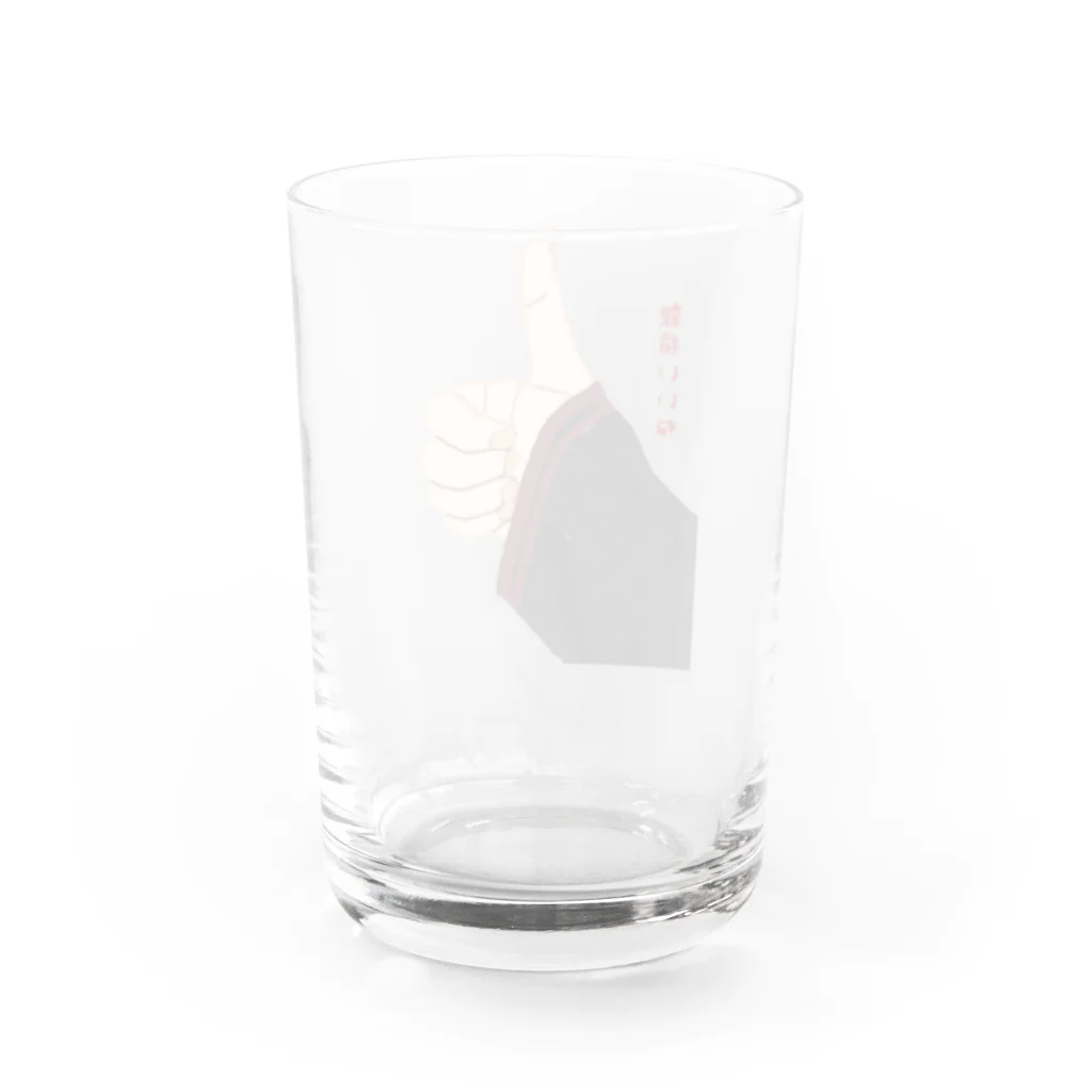 ぴぐれっと。の親指いいねちゃん Water Glass :back