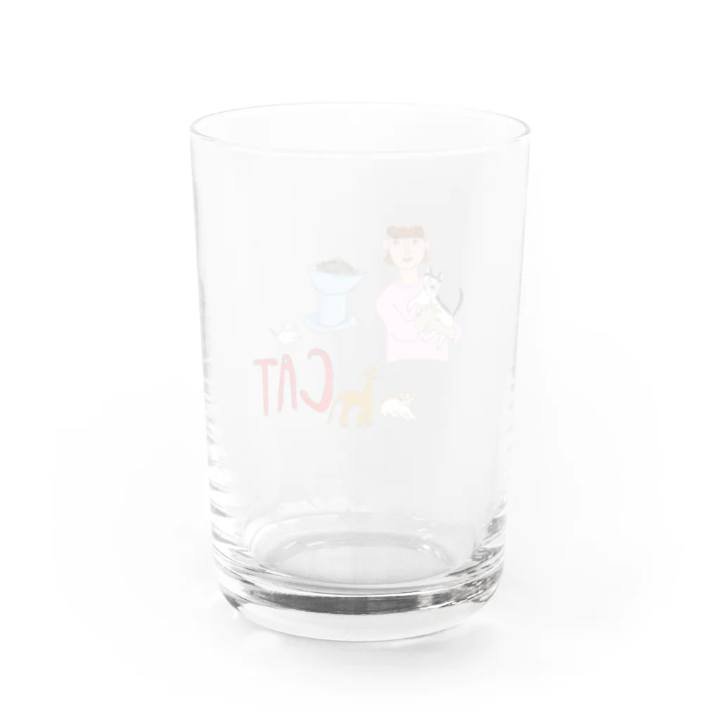 缶詰めmarketの3匹の愛猫達 Water Glass :back