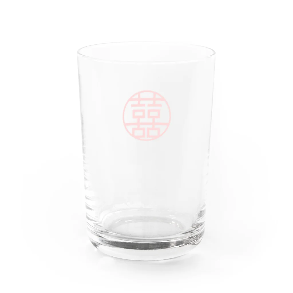 ヒガンバナの囍 Water Glass :back