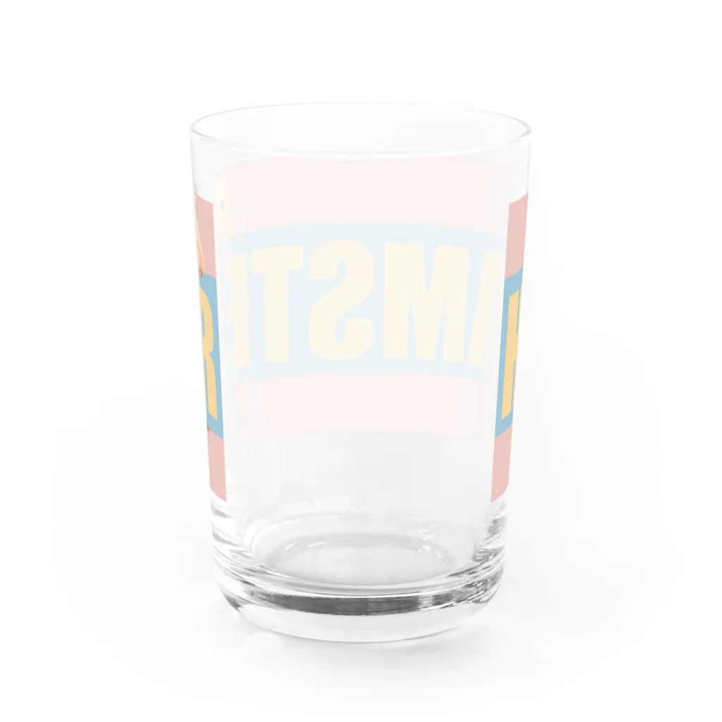 ハムスターが主なS.Hのピンクボーダーなハムスター Water Glass :back