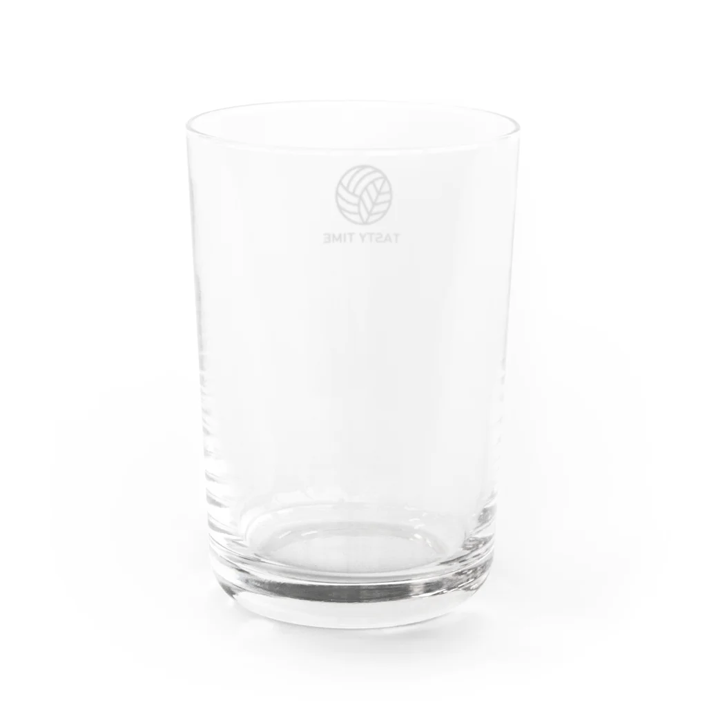TastyTimeのTastyTime＜サークルロゴ・ブラック＞ Water Glass :back