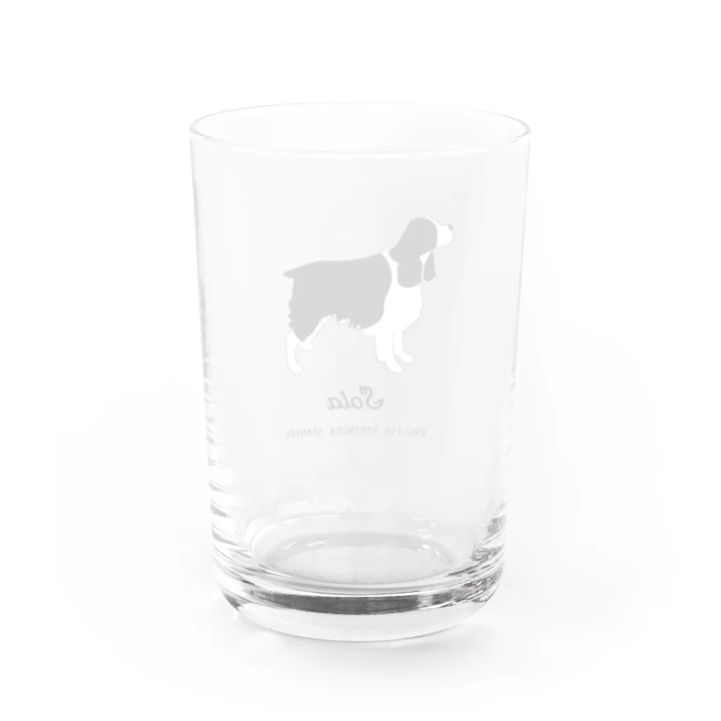 meongmeong（モンモン）の【名入れ】イングリッシュスプリンガースパニエル Water Glass :back