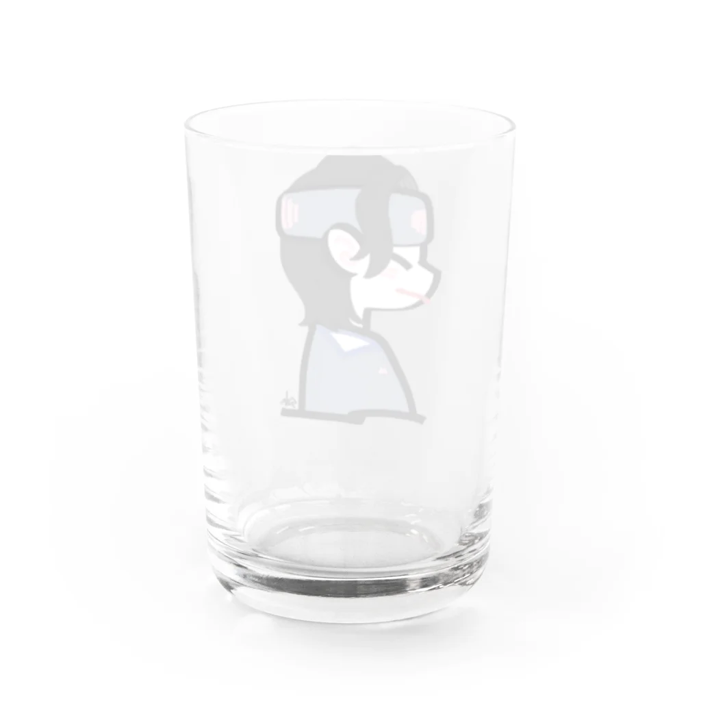 szHzs 'のキツネ目さん／ムラサキヘアバンド Water Glass :back