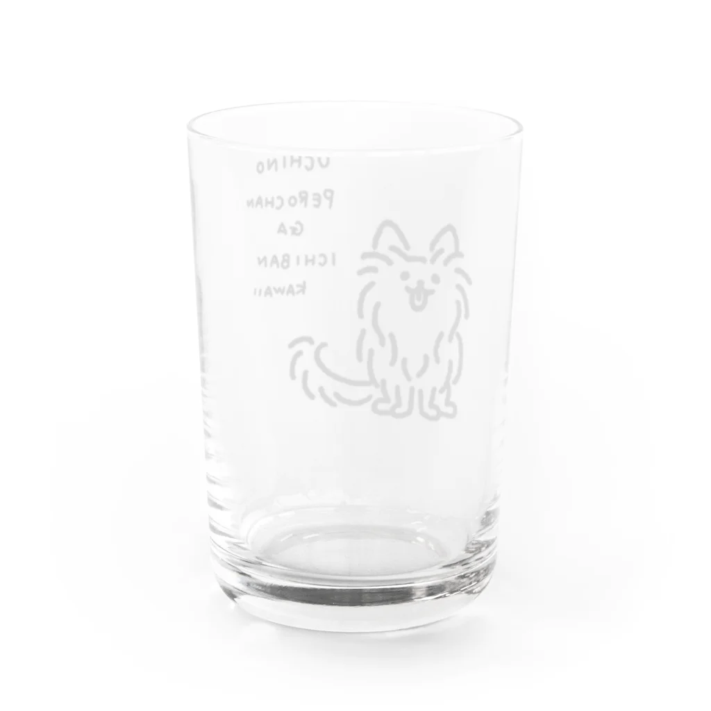 TOMOS-dogのえがおでみあげる犬 Water Glass :back