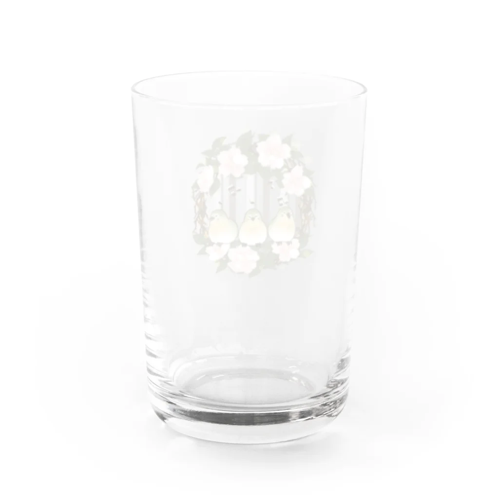 甘栗堂のメジロくん　グラス Water Glass :back