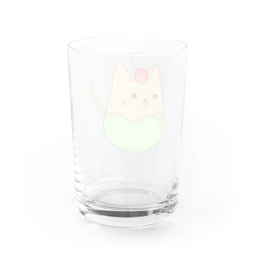 ぽっぽコーンのソーダにゃん Water Glass :back