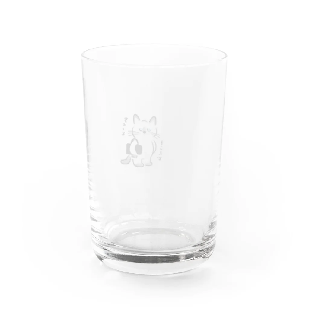 ネコノートショップ（neco-note shop）のビビ（つかねこ） Water Glass :back