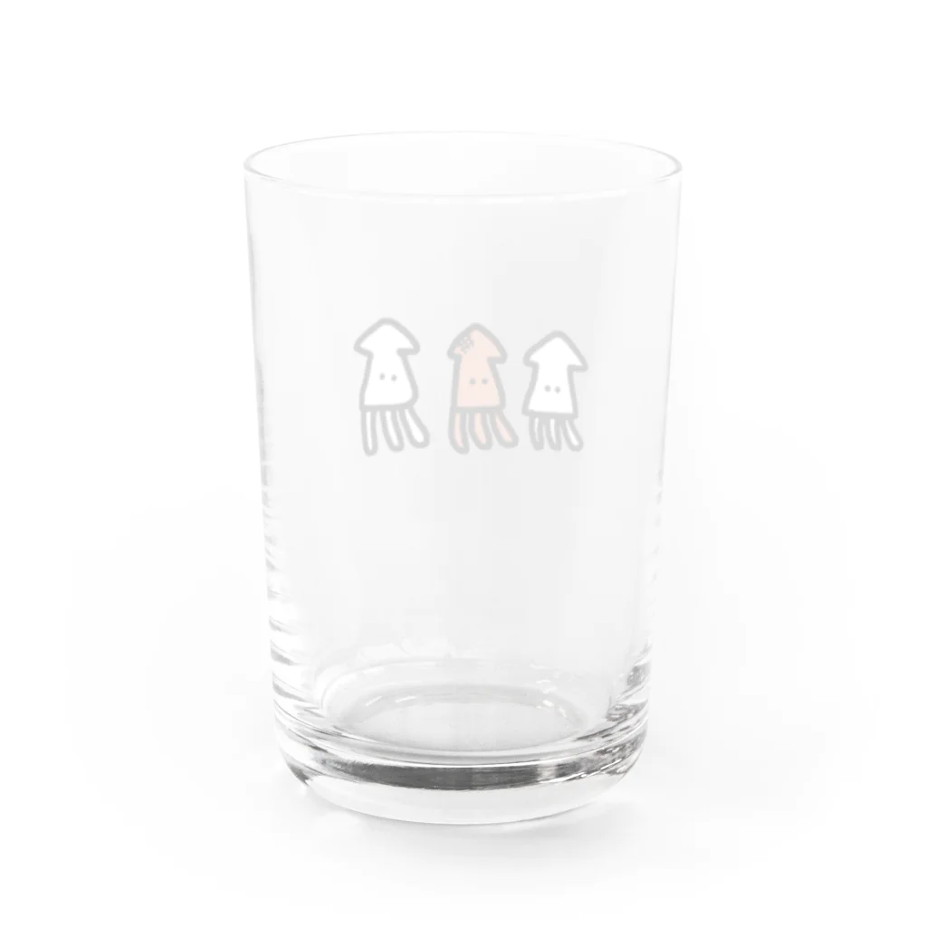 なでしこ@デザインのいか焼きイカいか Water Glass :back