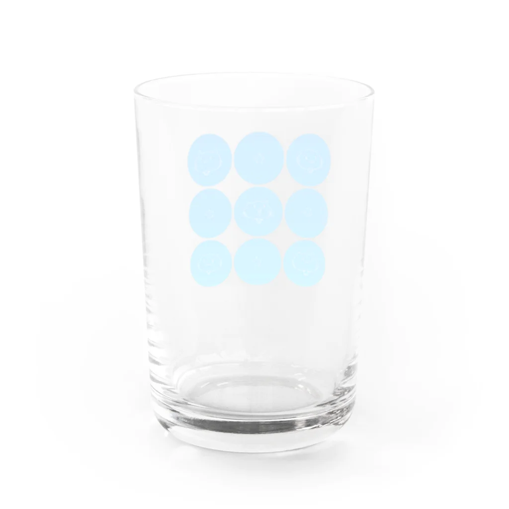 睡魔バクの空とネコ Water Glass :back